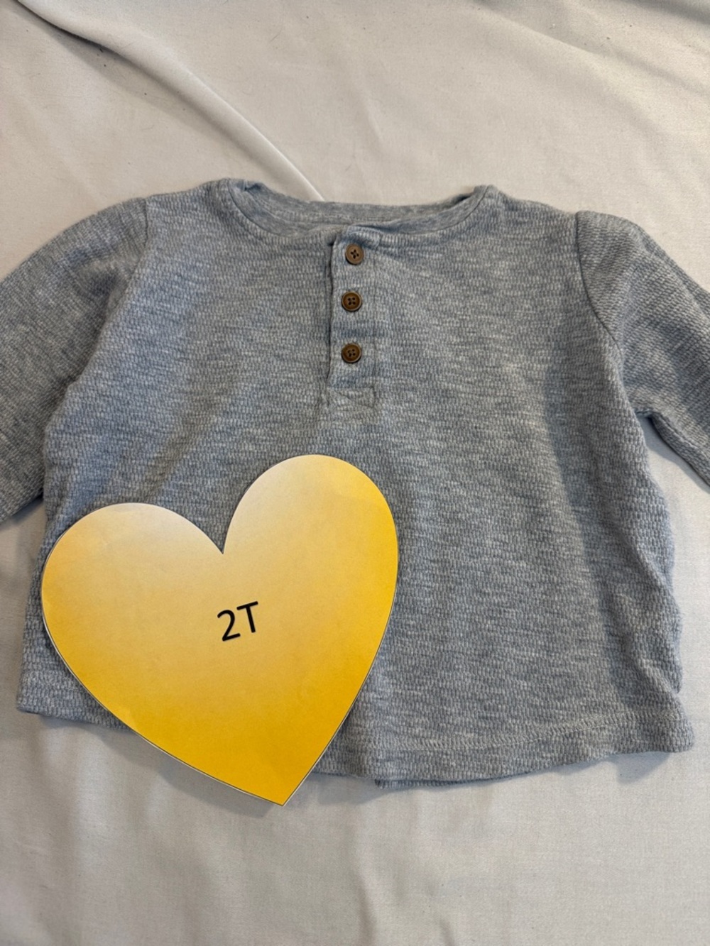 Gymboree - 2T Grey Long Sleeve Henley for Kids